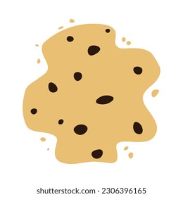 Chocolate chip cookies cartoon. Vector illustration.