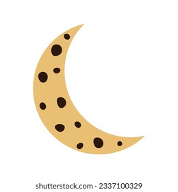 Caricatura de galletas de chocolate. Ilustración vectorial.