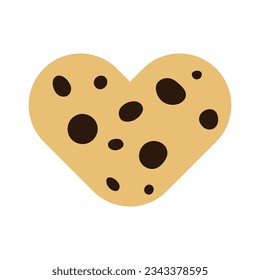 Chocolate chip cookies cartoon. Vector illustration.