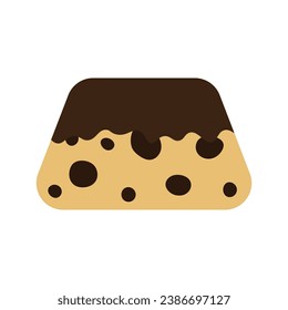 Chocolate chip cookies coated with chocolate. Vector illustration.