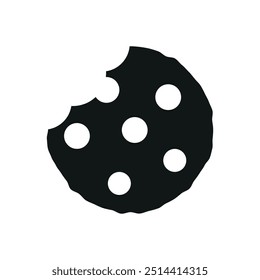 Chocolate chip cookies food beverage icon vector basic design simple and modern concept templates