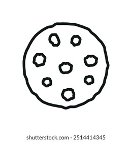 Chocolate chip cookies food beverage icon vector basic design simple and modern concept templates