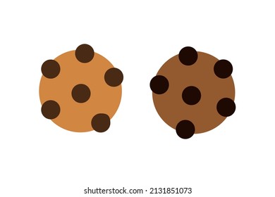 Icono de Cookies de chile de chocolate. Ilustración vectorial.