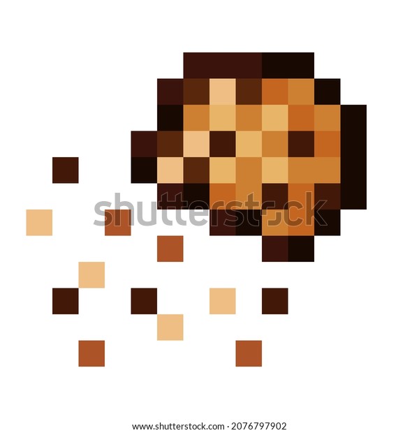 Chocolate Chip Cookies Pixel Art Vector Stock Vector (Royalty Free ...