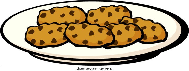 cartoon plate of cookies