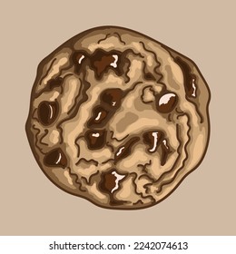 Chocolate chip cookies. Traditional American pastries