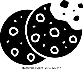 Icono de Vector de galletas de chispas de chocolate