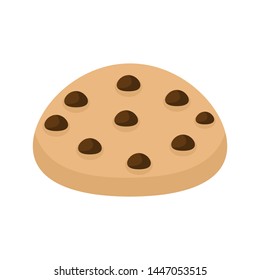 chocolate chip cookies, vector illustration isolated on white background