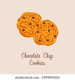 Ilustración vectorial de las cookies de chocolate