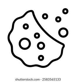 Chocolate Chip icon illustration in line style. Perfect for website mobile app presentation. Suitable for any user interface and user experience