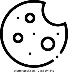 chocolate chip icon. Thin Linear Style Design Isolated On White Background