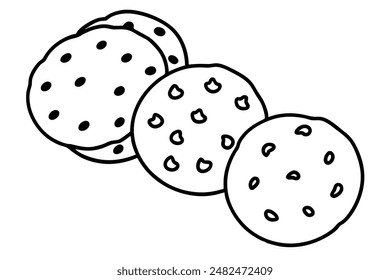 Chocolate Chip line art demostrando líneas limpias y elegantes