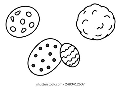 Chocolate Chip line art with elegant illustration