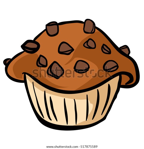 Chocolate Chip Muffin Cartoon のベクター画像素材 ロイヤリティフリー
