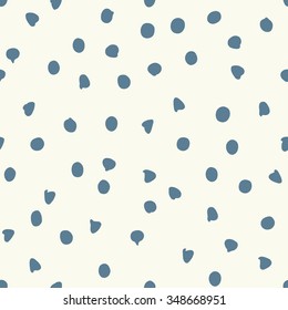 Chocolate chip polka dots vector seamless pattern in slate blue