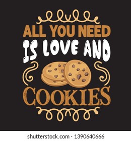 Chocolate Chip Quote All You Need Stock Vector (Royalty Free ...