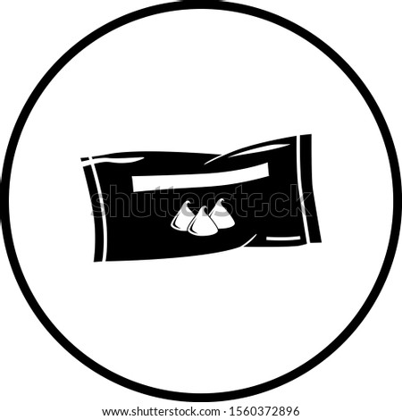 chocolate chips bag vector symbol
