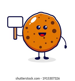 Chocolate chips with board cute character
