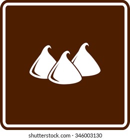 chocolate chips brown vector sign