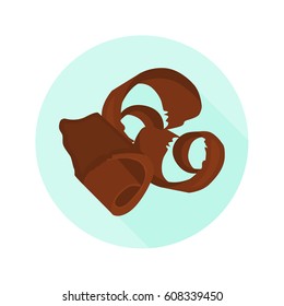 Chocolate chips color flat icon for web and mobile design