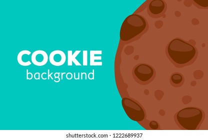 Chocolate Chips Cookie Background. Good For Banner, Flyer, Menu Design