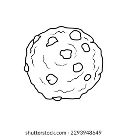 Schokoladenkekse oder Kekse mit Doodle Art