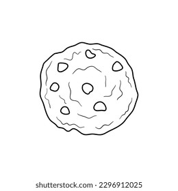 galleta de patatas fritas o galleta con arte de doodle
