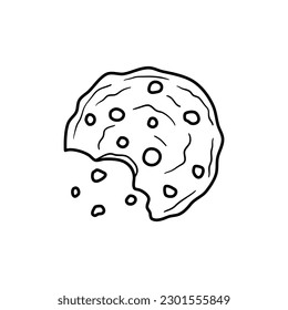 galleta de patatas fritas o galleta con arte de doodle