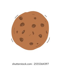 Chocolate chips cookies vector ilustration isolated on white background