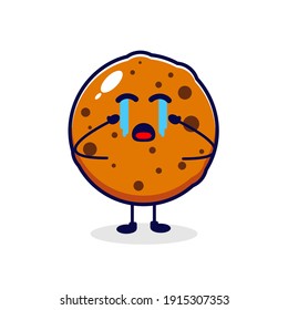 Chocolate chips cry cute character