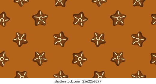 chocolate chips pattern background. cookie seamless pattern background. Cartoon illustration of Cookies. biscuits illustration.