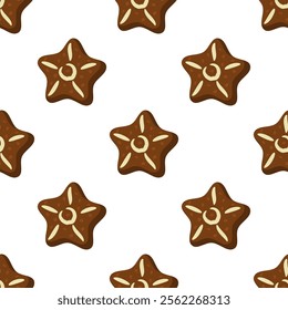 chocolate chips pattern background. cookie seamless pattern background. Cartoon illustration of Cookies. biscuits illustration.