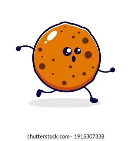 Chocolate chips run cute character