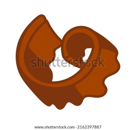 Chocolate chips sweet food. Vector illustration