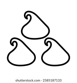 Chocolate Chips Vector Line Icon Design