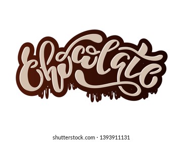 Chocolate Choco - cute lettering label art banner poster