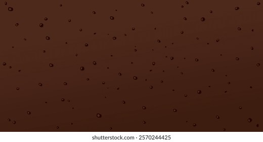 Chocolate chunk ice cream texture background graphic illustration. Brown background.