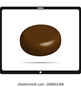 Chocolate circle, vector illustration