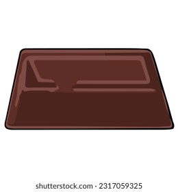 Chocolate clipart vector flat design on white background, dessert isolated clipping path element