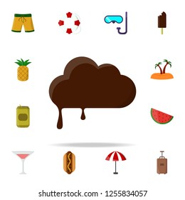 chocolate cloud colored icon. summer icons universal set for web and mobile