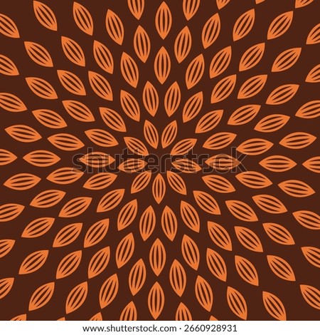 Chocolate Cocoa burst background design. Abstract Floral Burst background design.