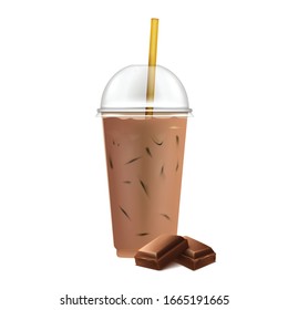 chocolate cocoa drink glass iced
