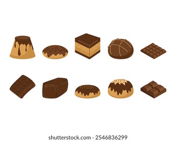 Chocolate Cocoa Illustration Element Set
