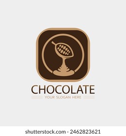 Chocolate and Cocoa logo icon vector design illustration