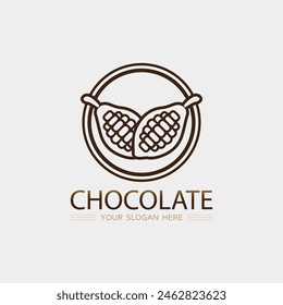 Chocolate and Cocoa logo icon vector design illustration