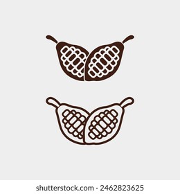 Chocolate and Cocoa logo icon vector design illustration