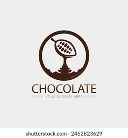 Schokolade und Kakao Logo Symbol Vektorgrafik Design Illustration
