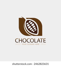 Chocolate and Cocoa logo icon vector design illustration