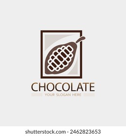 Ilustración de diseño de Vector de logotipo de chocolate y cacao