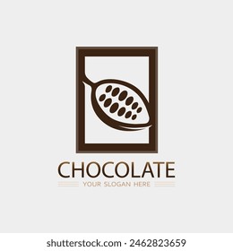 Chocolate and Cocoa logo icon vector design illustration